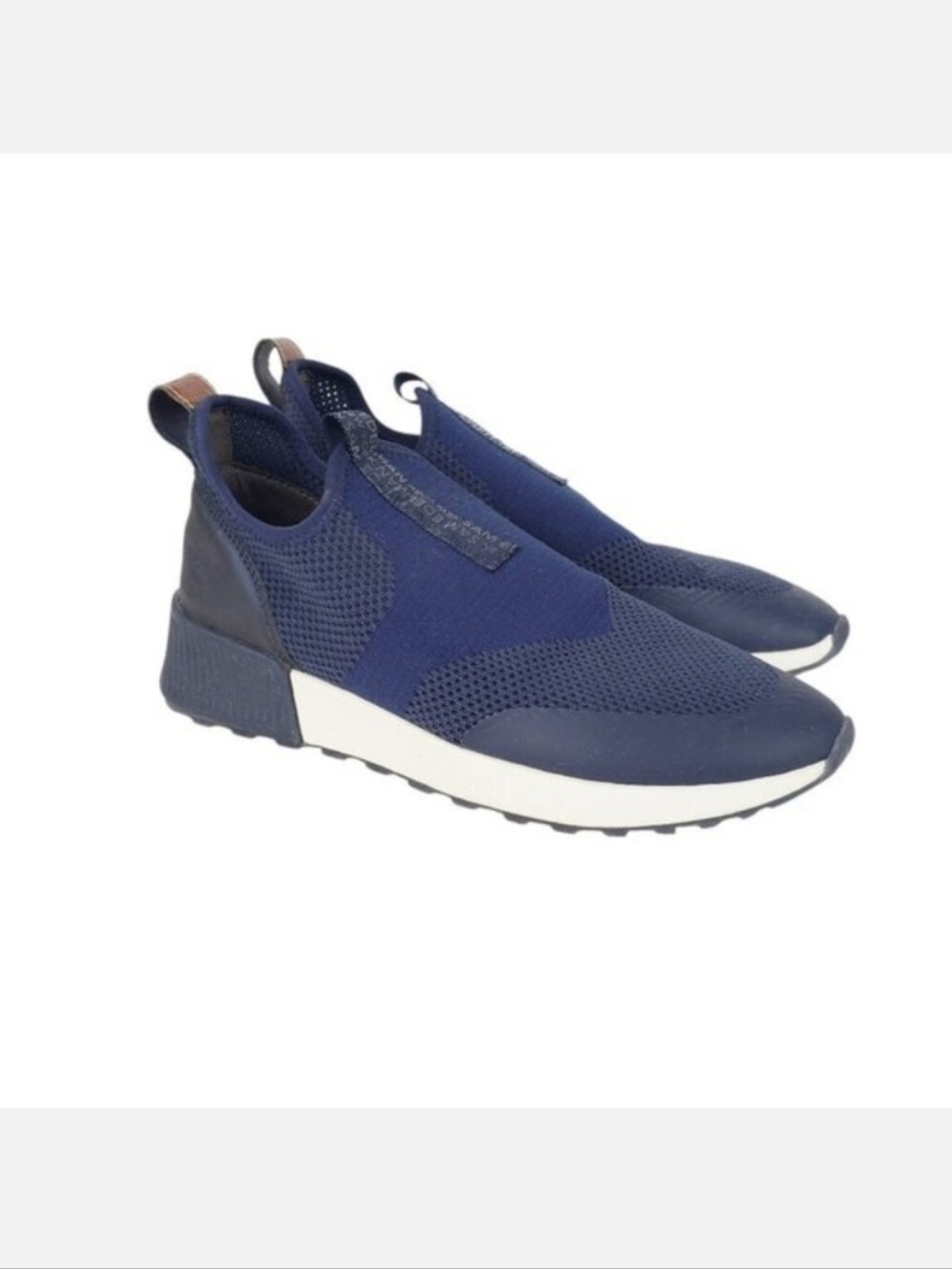 Sam Edelman Dania Knit Slip-On Casual Sneakers Navy Blue Womens Size 8.5